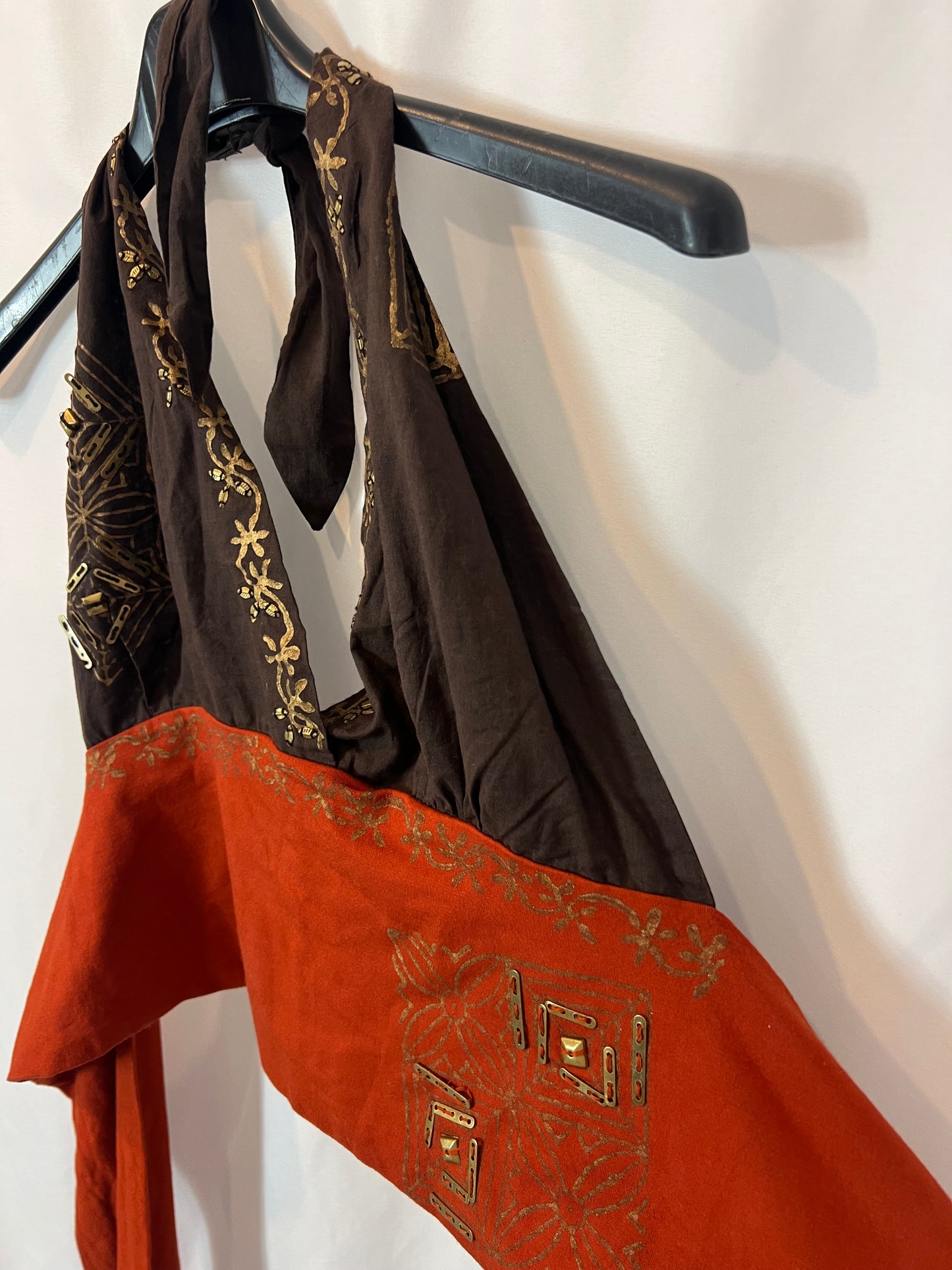 POLITA. Top anudado bicolor. TU (S/M)