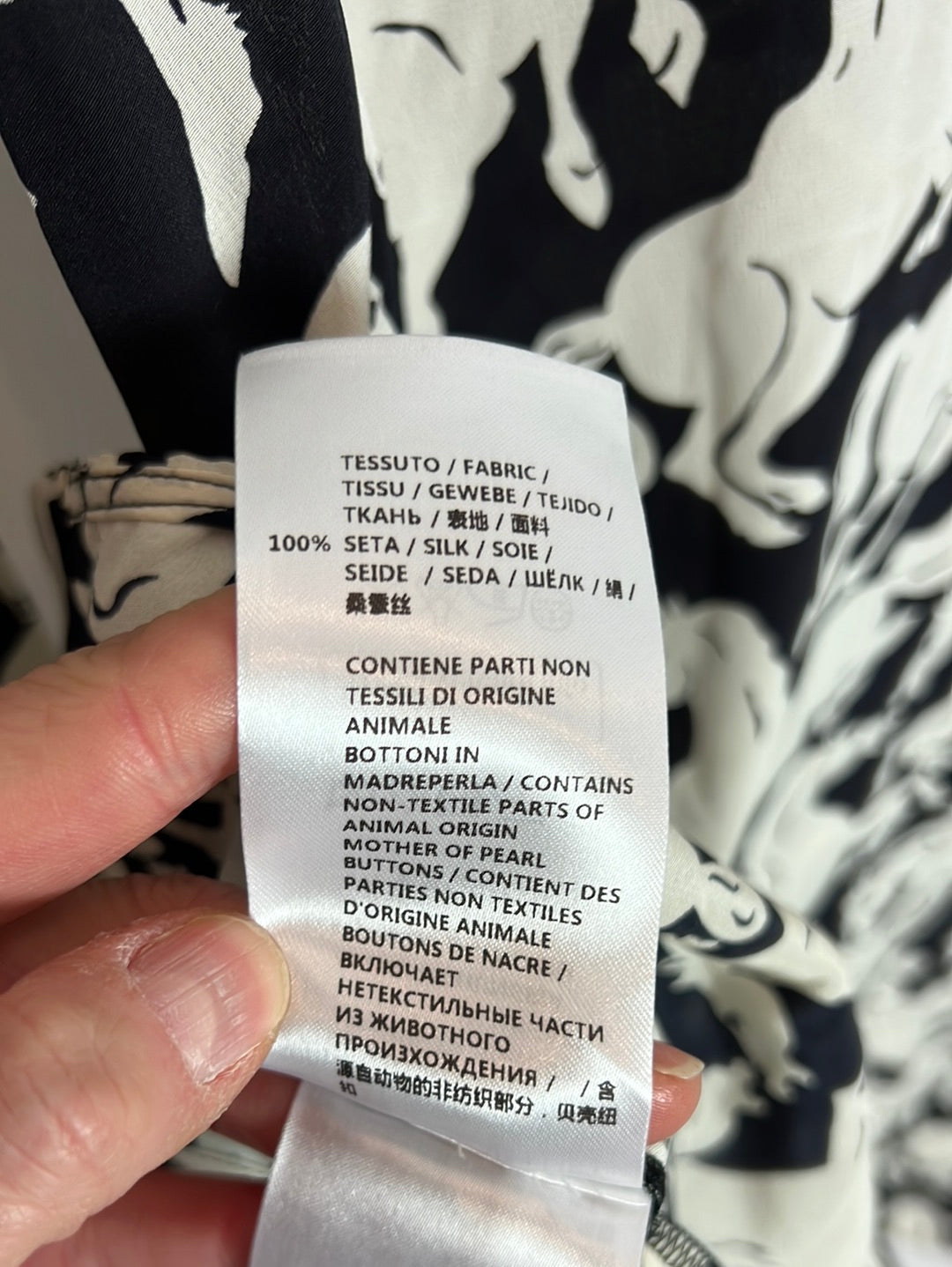 STELLAMcCARTNEY. Blusa larga /vestido seda estampado caballos. T 42