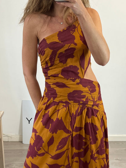 MAKSU. Asymmetrical midi dress Tm