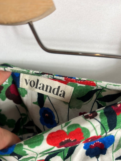 VOLANDA. Falda midi flores cruzada T.u(s/m)