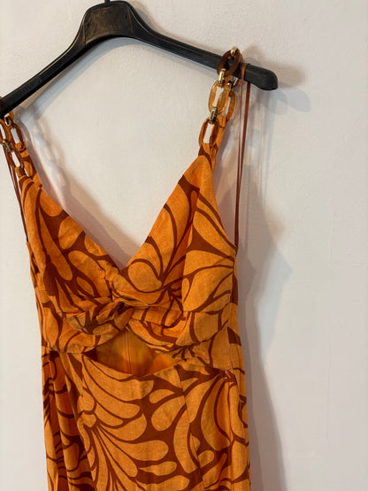 ZARA. Vestido midi estampado aberturas