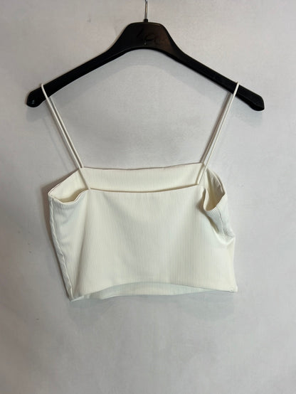 SHEIN. Croptop blanco elastico. T M