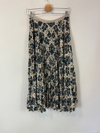 VANESSA BRUNO. Falda midi plisada estampada azules