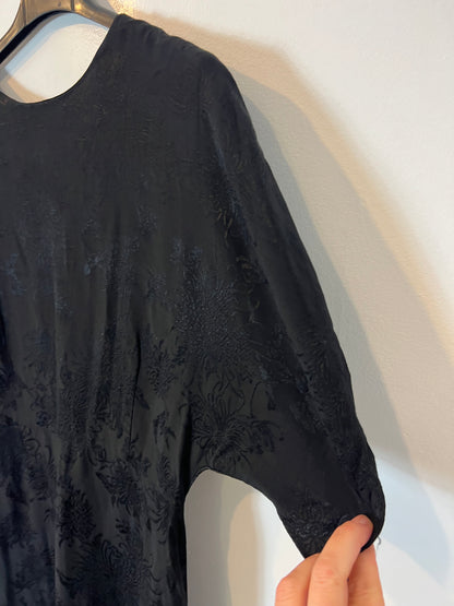 MANGO. Black printed dress with back detail. TXS