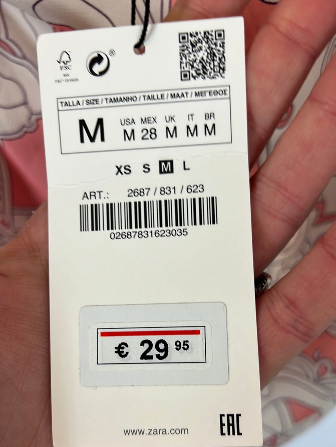 ZARA. Top asimétrico lazada. T M