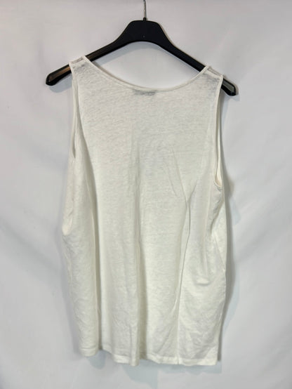ESE O ESE. Top blanco lino. T.s
