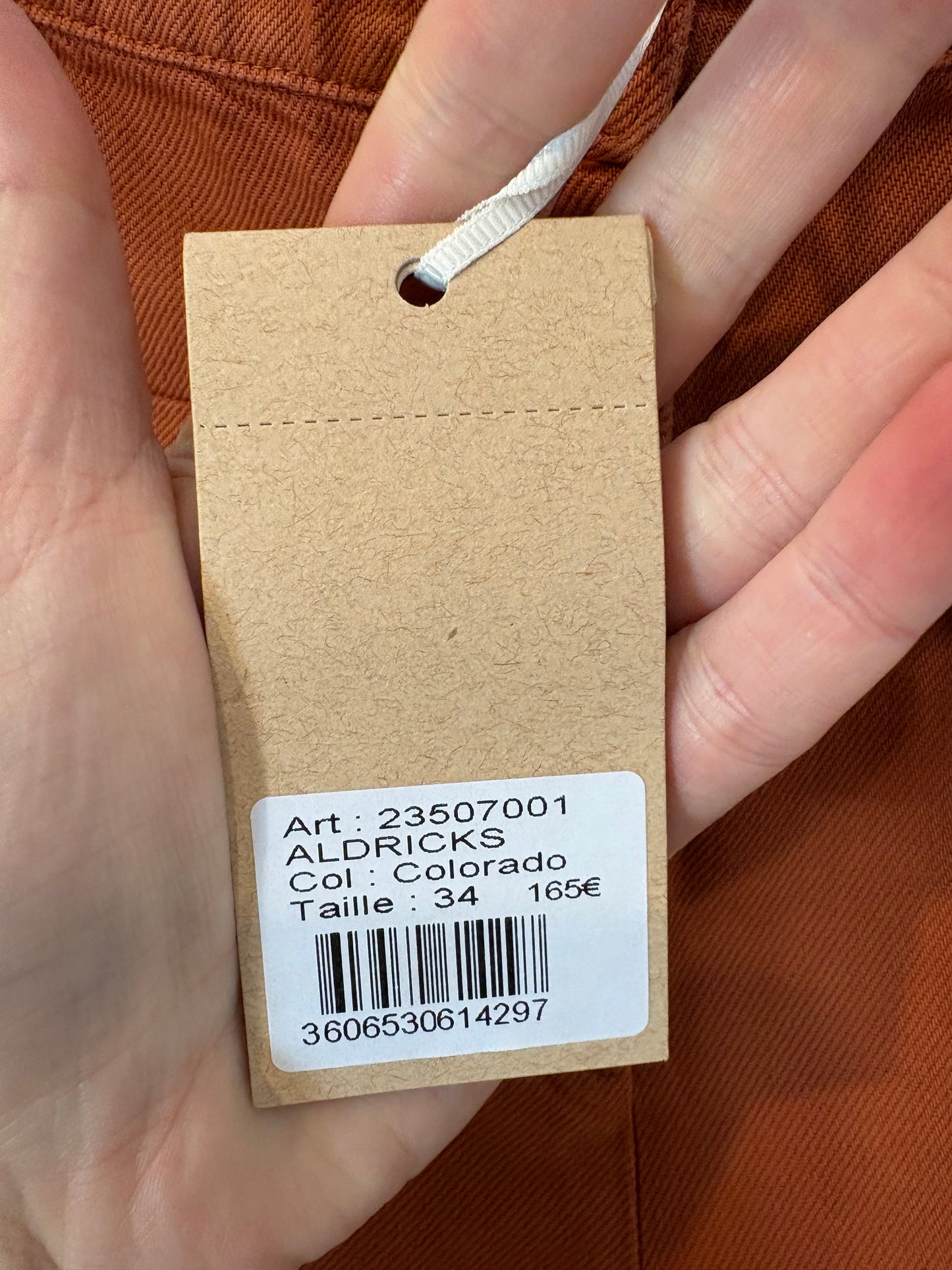 SESSÚN. Green corduroy trousers. Size 36