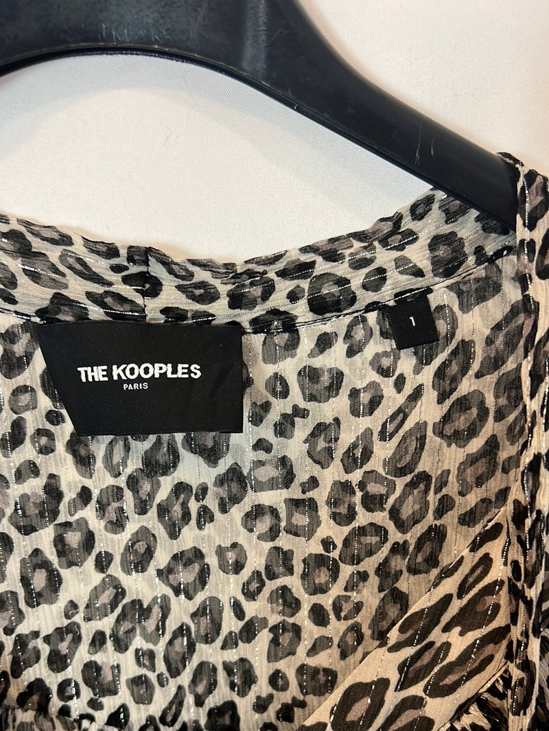 THE KOOPLES. Blusa fruncida animal print T.s