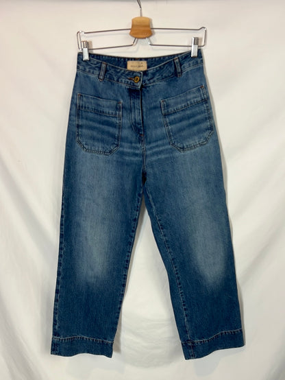 SESSUN. Pantalón denim culotte T.38