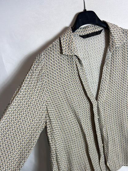 ZARA. Printed beige blouse. T.L.