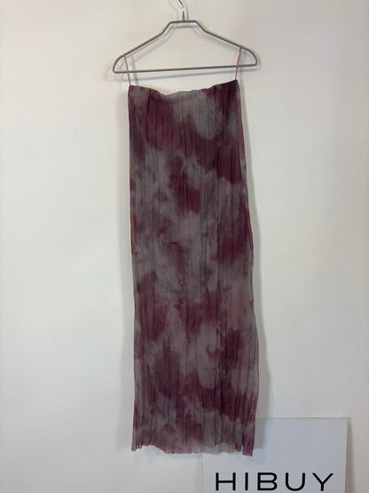 ZARA. Vestido largo palabra de honor textura