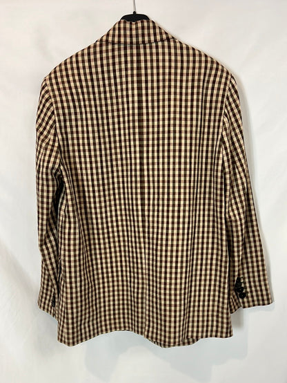 BELLEROSE. Blazer de cuadros oversized T.0(xs)