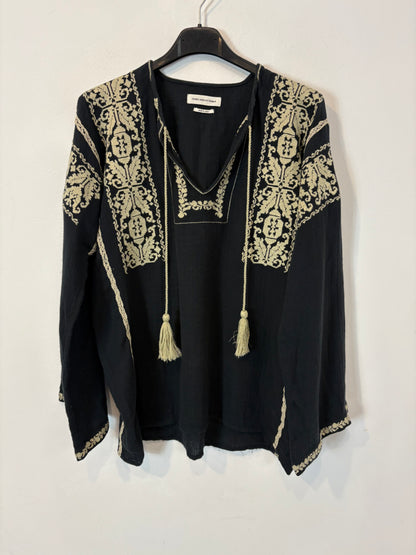 ISABEL MARANT ÉTOILE. Blusa negra bordados