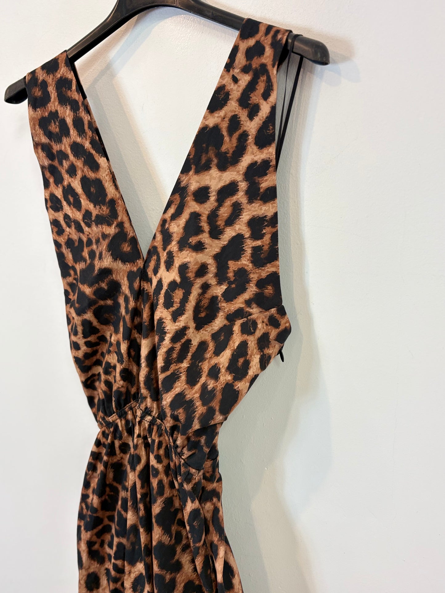 ESPECIA. Vestido largo animal print. T XS