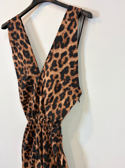 ESPECIA. Vestido largo animal print. T XS