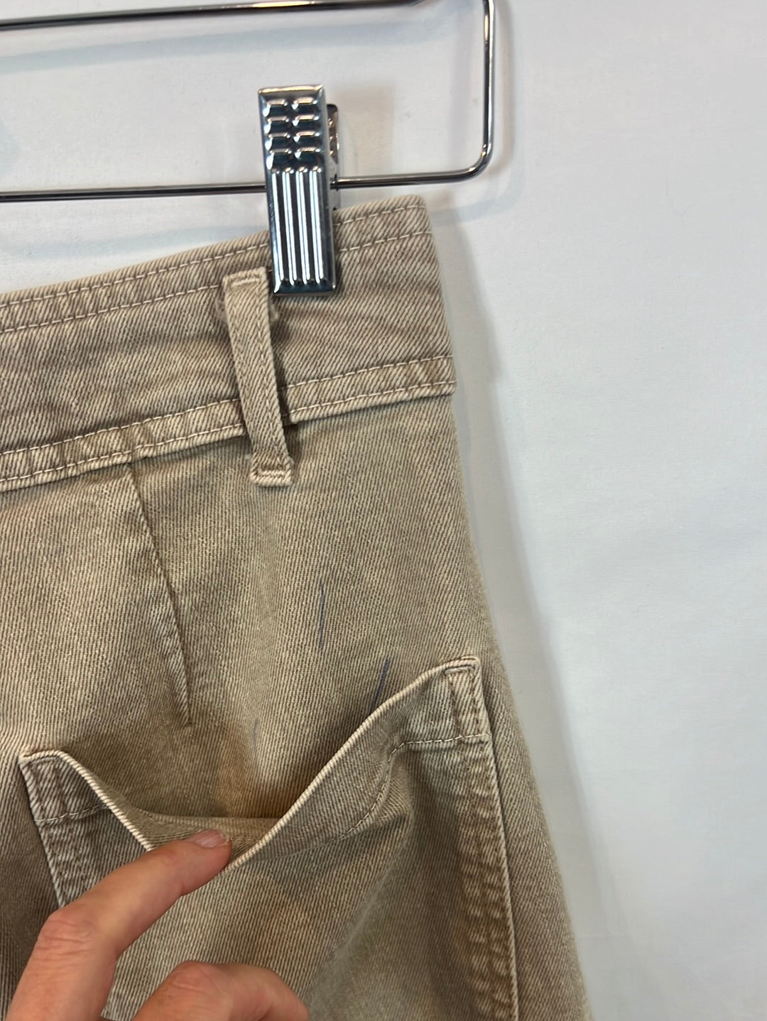 ZARA. Pantalón culotte beige tostadoT.36