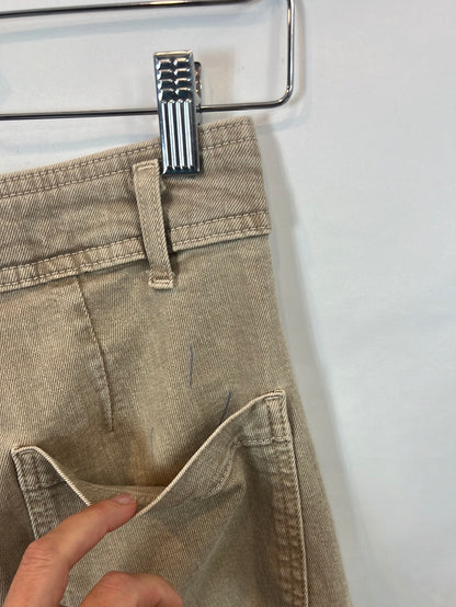 ZARA. Pantalón culotte beige tostadoT.36