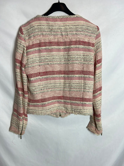ZARA. Chaqueta tweed colores. T M