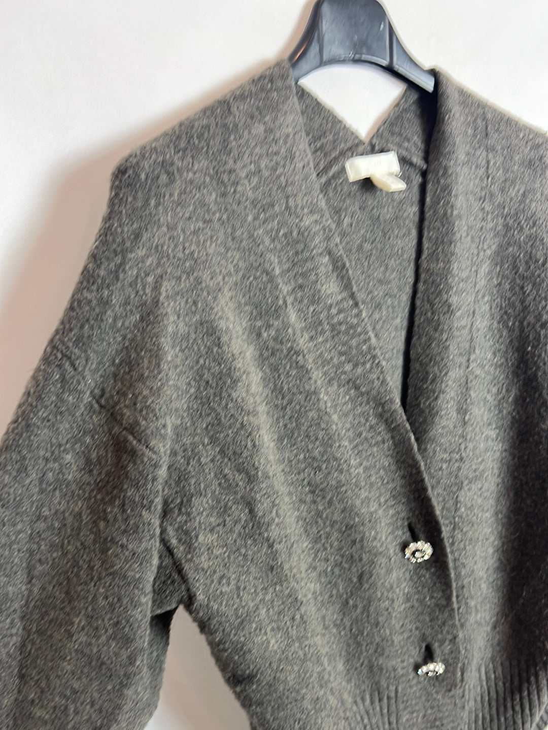 H&amp;M. Green buttoned knit jacket. TS