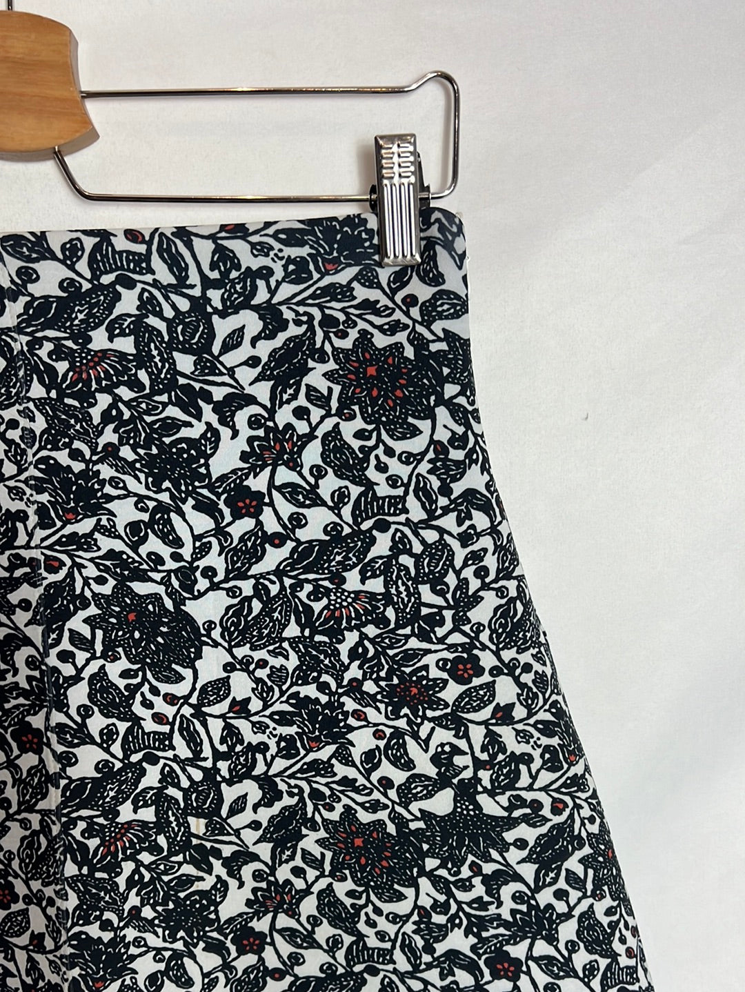 MANGO. Falda textura estampada. T S