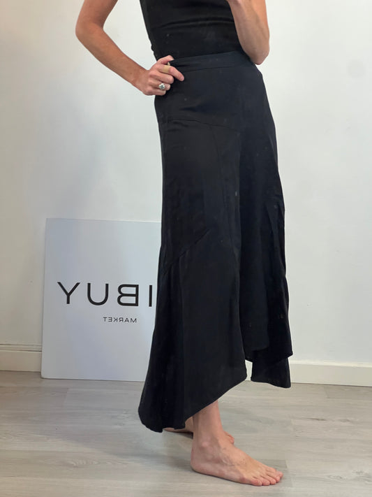 ISABEL MARANT. Falda midi negra asimétrica