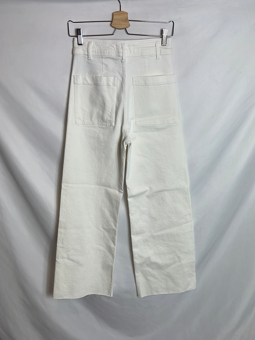 ZARA. Patalón culotte blanco . T36