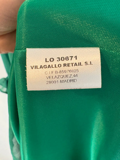 VILAGALLO. Vestido largo gasa verde