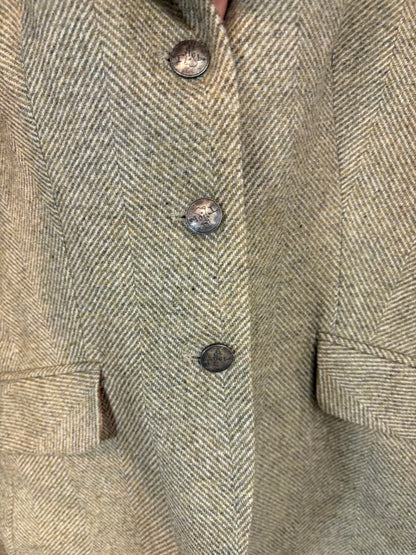 TBA. Blazer lana beige espiga