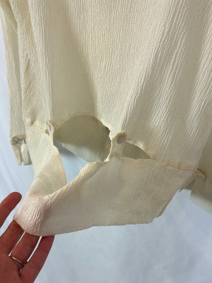 INTROPY. Beige crossed blouse T.38