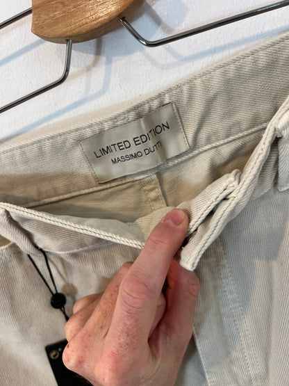 MASSIMO DUTTI. Beige palazzo pants T.42