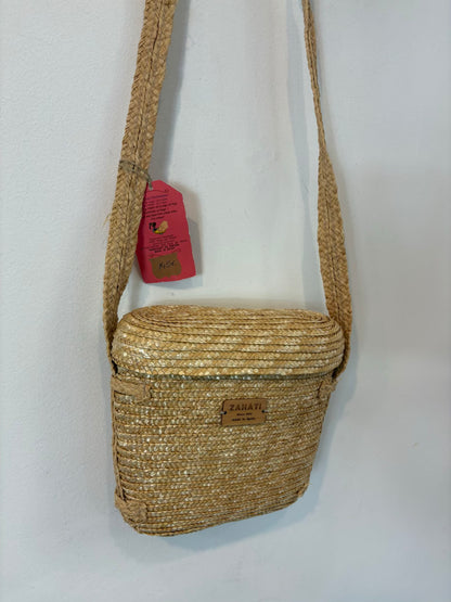 ZAHATI. Bolso asa larga paja natural