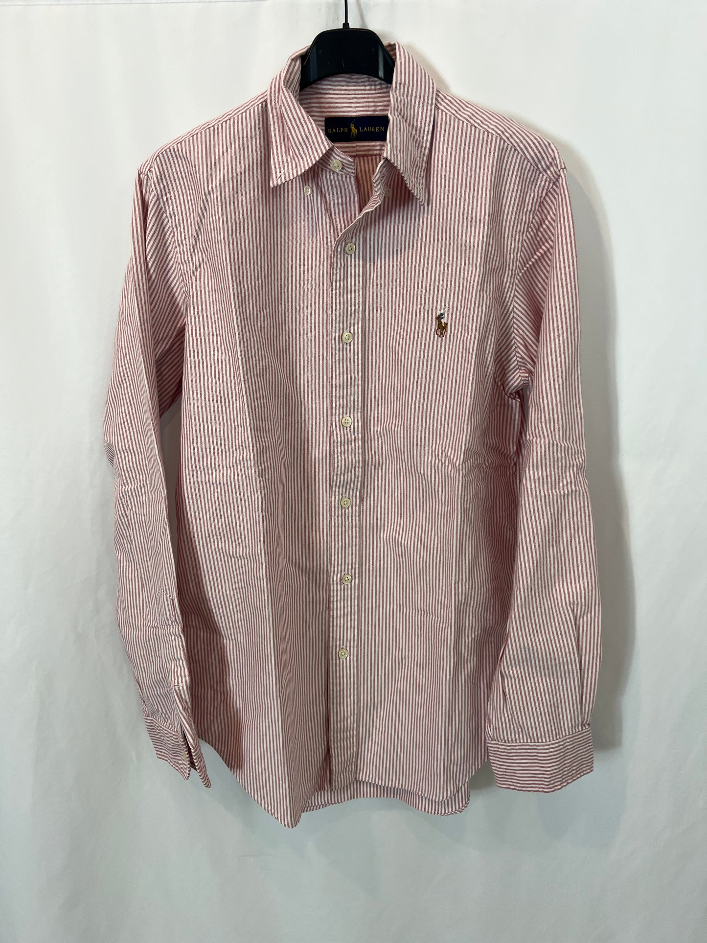 RALPH LAUREN. Camisa rayas burdeos. T S