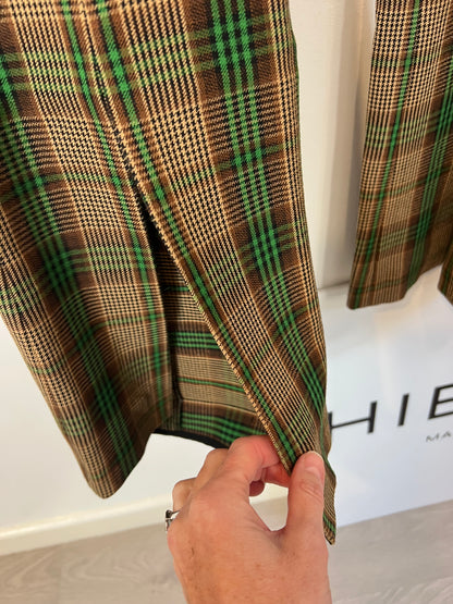 UTERQÜE. Pantalón cuadros aberturas