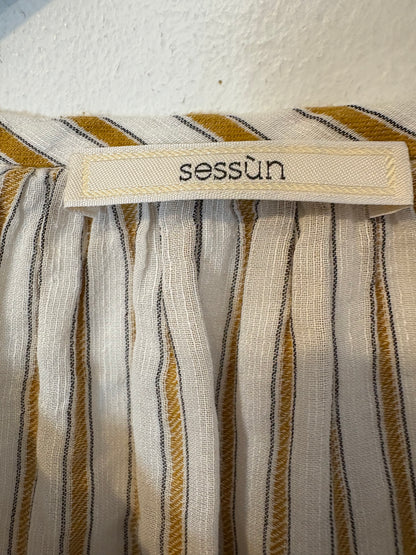 SESSÚN. Blusa rayas detalle puños