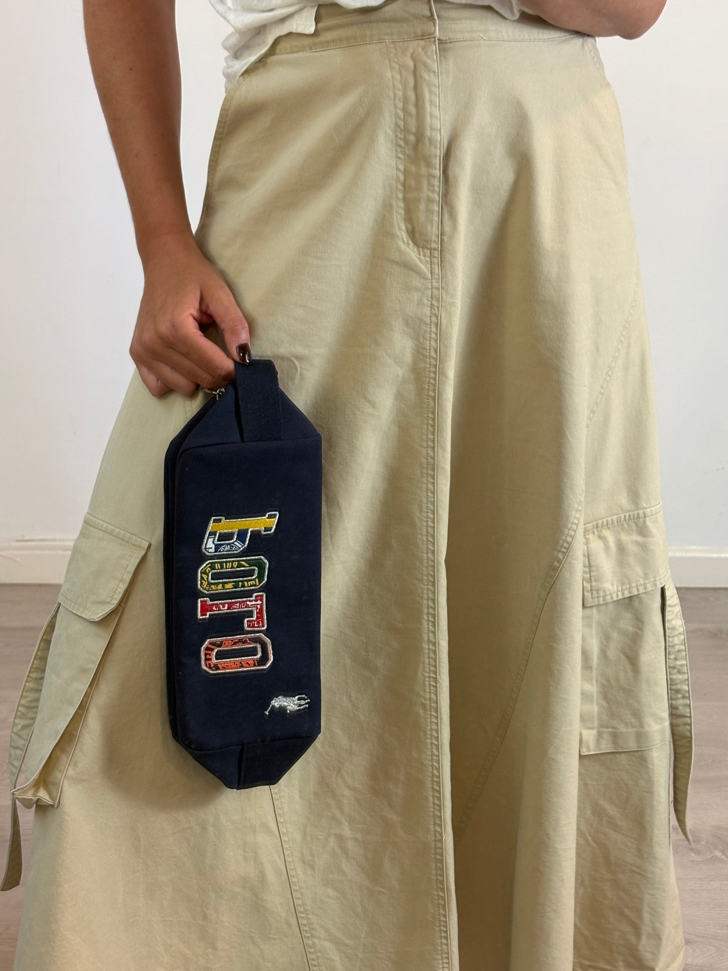 POLO RALPH LAUREN. Neceser azul letras