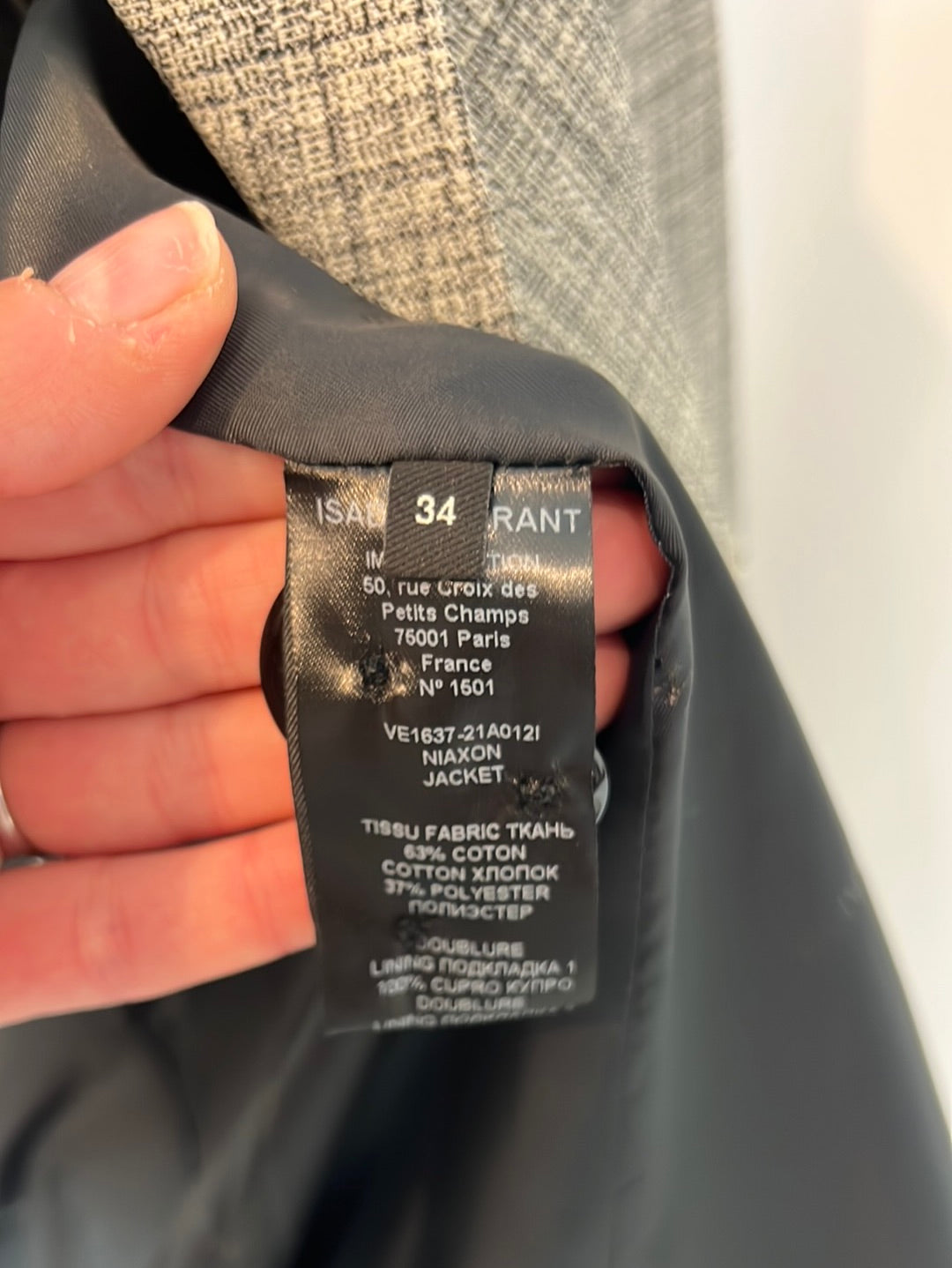 ISABEL MARANT. Blazer estampada doble botonadura. T 34