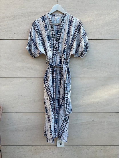 SLUIZ Ibiza. Vestido midi estampado bolsillos