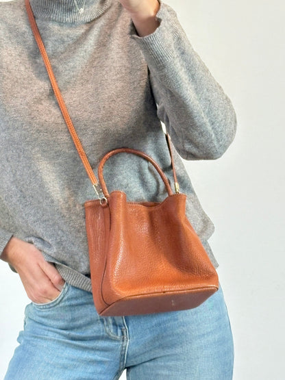 OTRAS. Bolso vintage piel doble asa