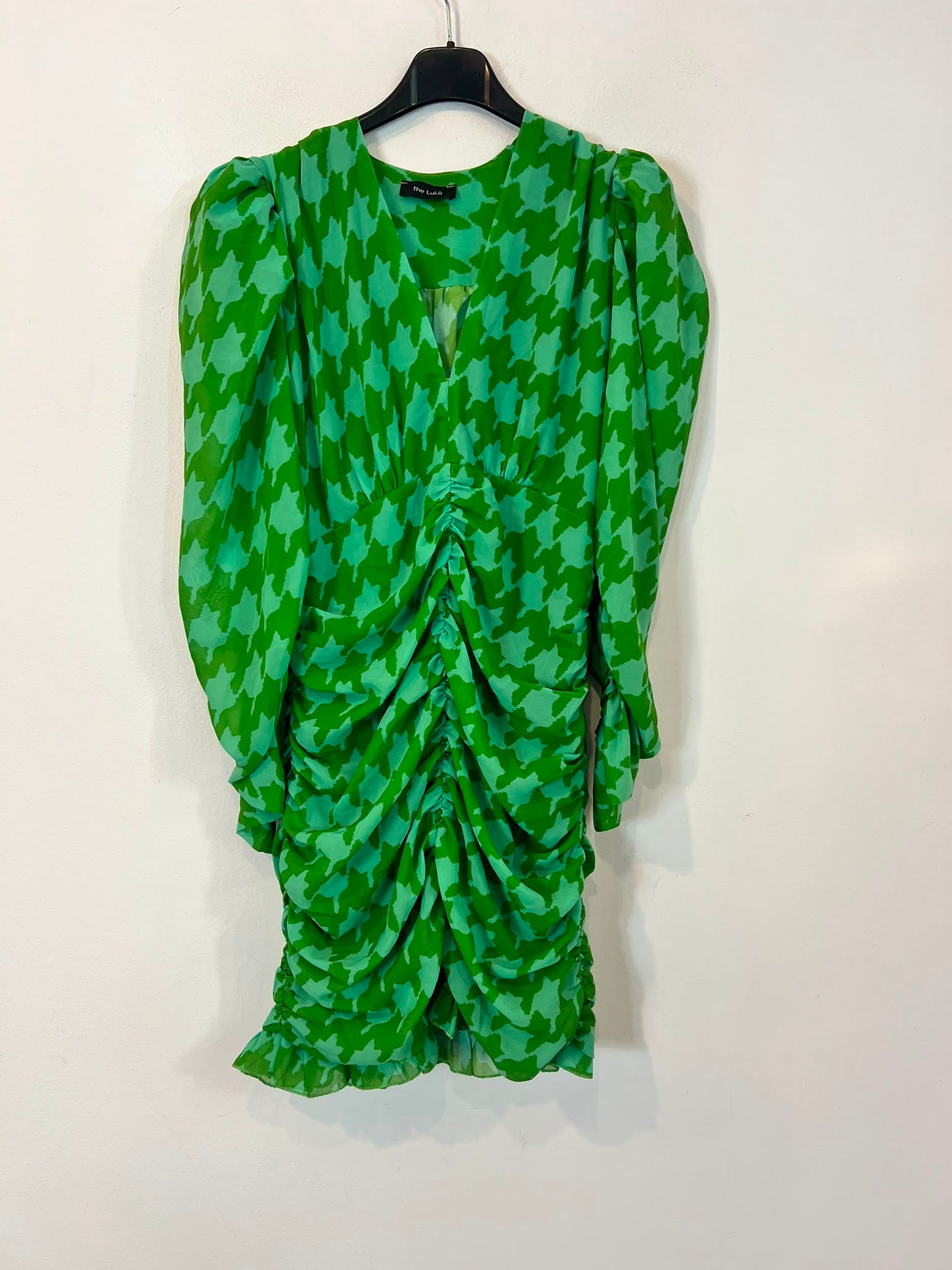 THE LULÚ.Vestido verde fruncidos