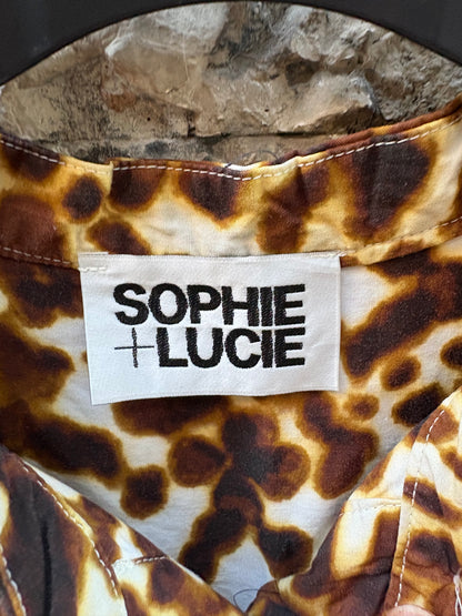 SOPHIE &amp; LUCIE. Long animal print jumpsuit. T 36
