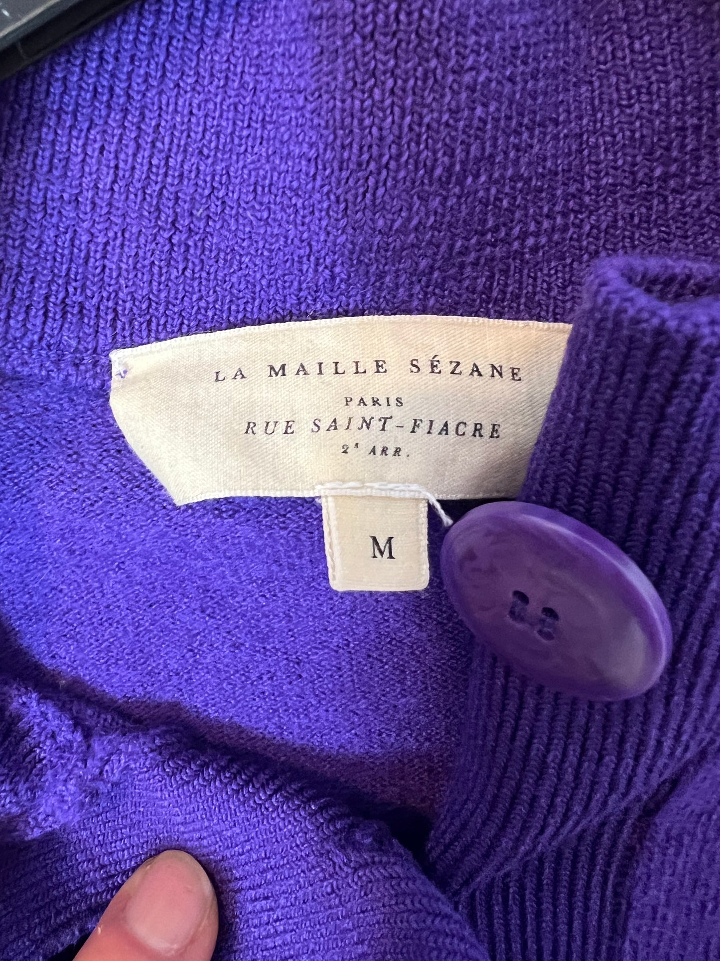 SEZANE. Tm purple polero sweater