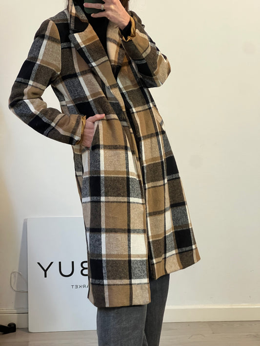 OTRAS. Abrigo paño cuadros T.u(s)