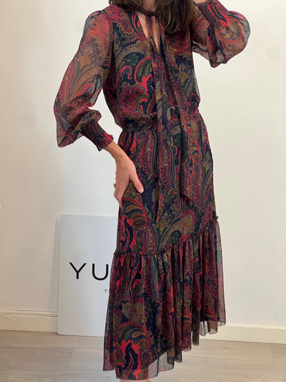 RALPH LAUREN. Vestido estampado amebas T.2(m)