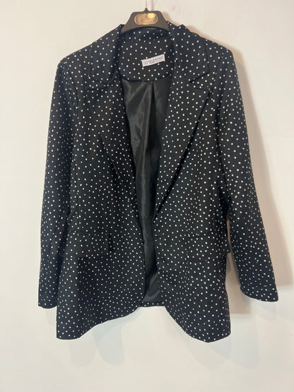 VALENTINA. Black polka dot blazer (m/l)