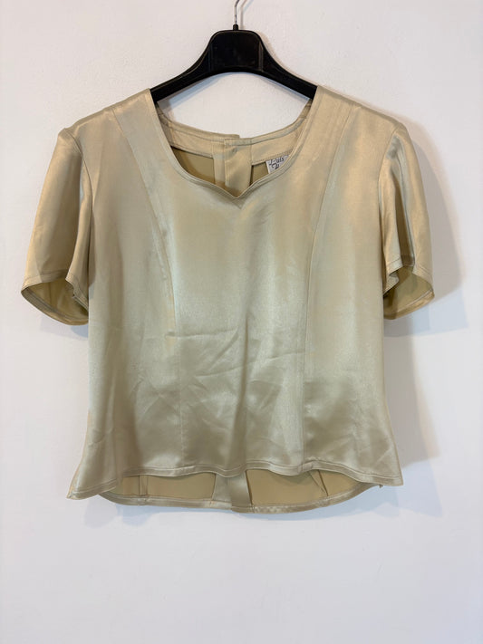 LUIS HERNÁNDEZ. Blusa vintage champagne. T M/L