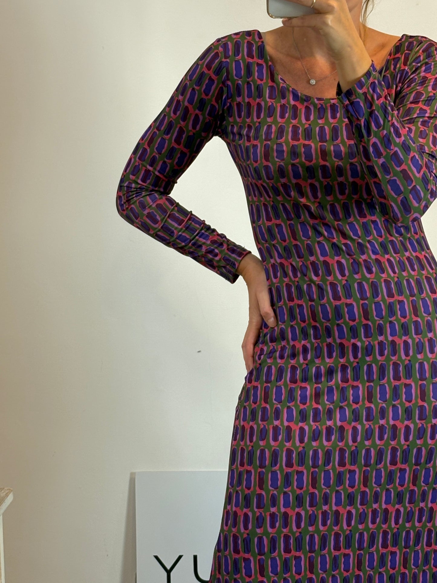 BASYCO. Vestido largo punto elástico