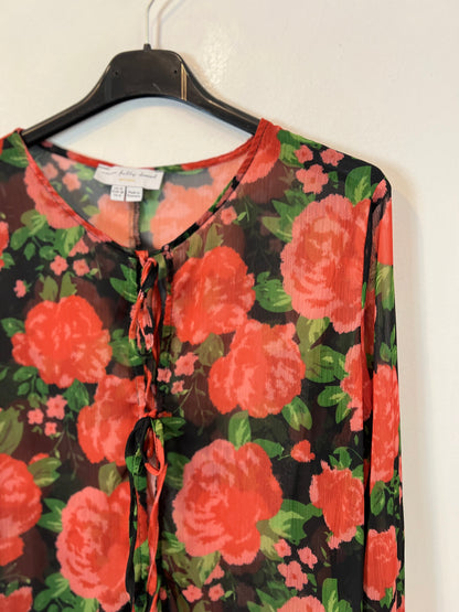 NEVER FULLY DRESSED . Conjunto negro flores T.36/38