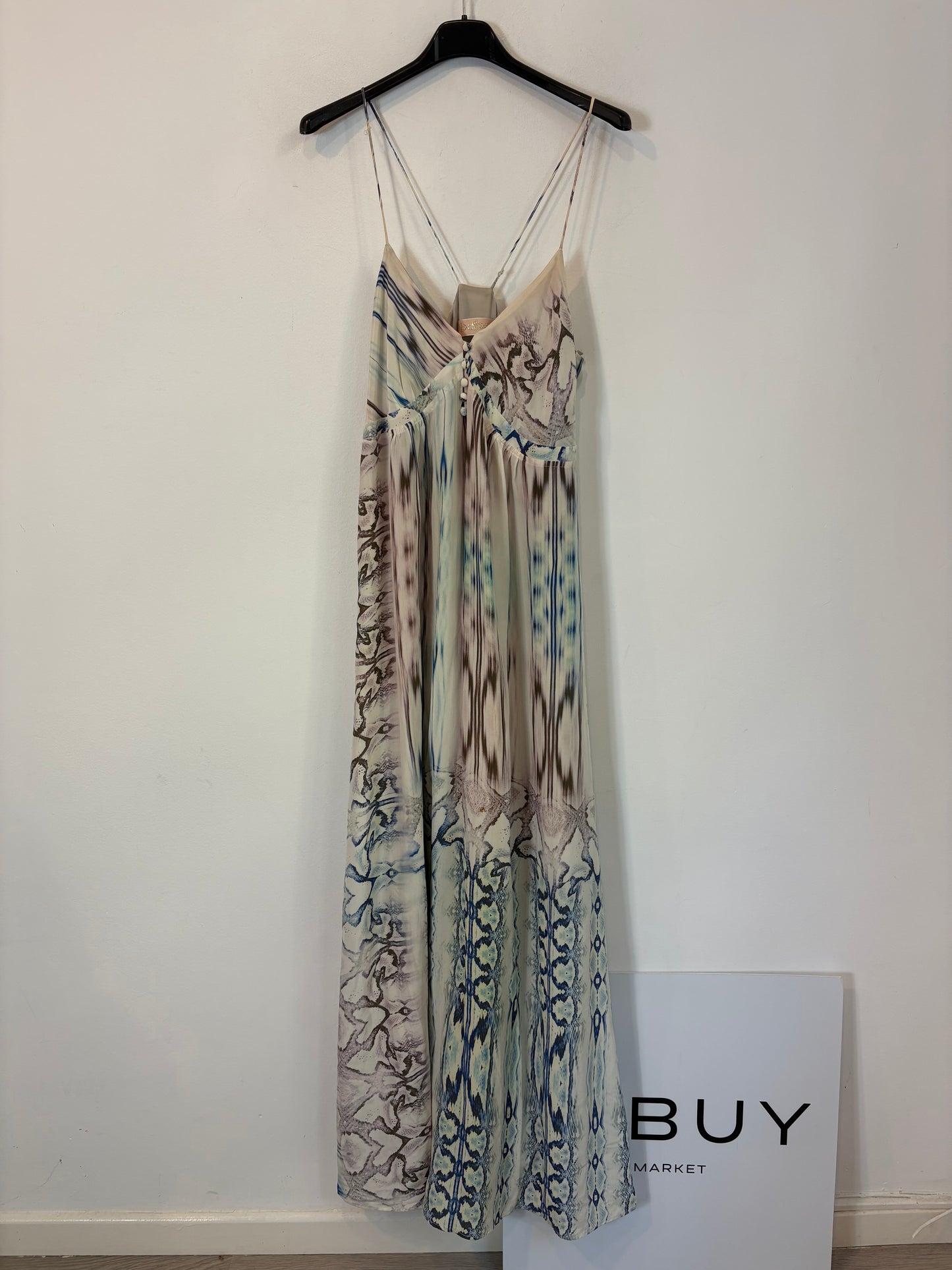 BDBA. Vestido largo fluido estampado. T 38