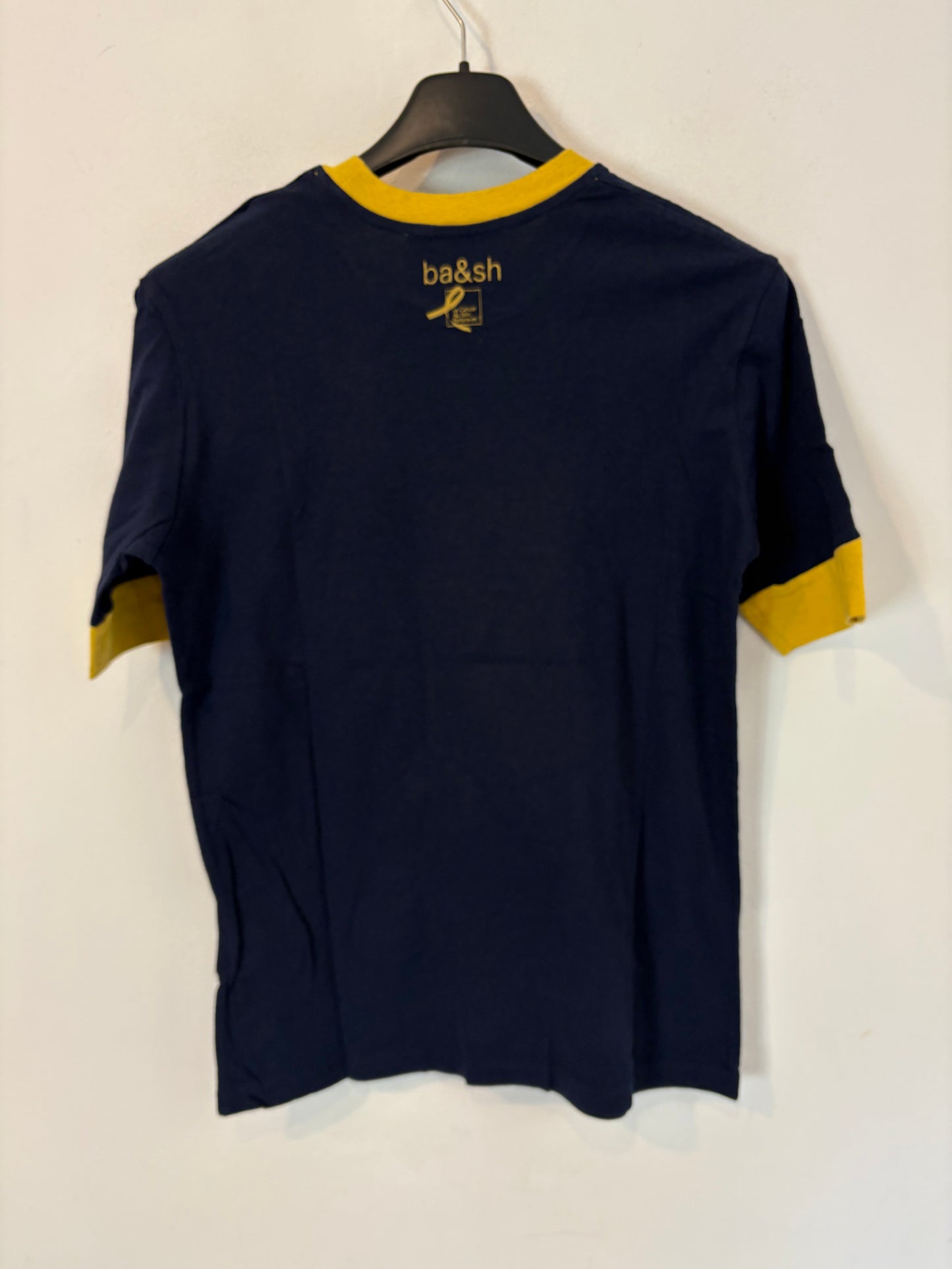 BA&SH. Camiseta azul slogan