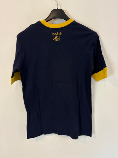 BA&SH. Camiseta azul slogan